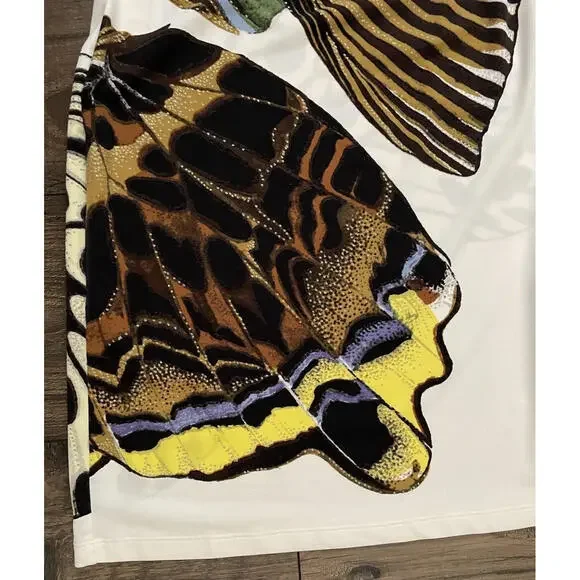 Roberto Cavalli Multicolor Butterfly Print Dress Size: 40 - Picture 6 of 9